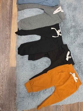 5 Kids Jogger Pants - Blue, Black, Gray & Mustard